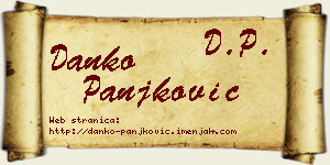 Danko Panjković vizit kartica